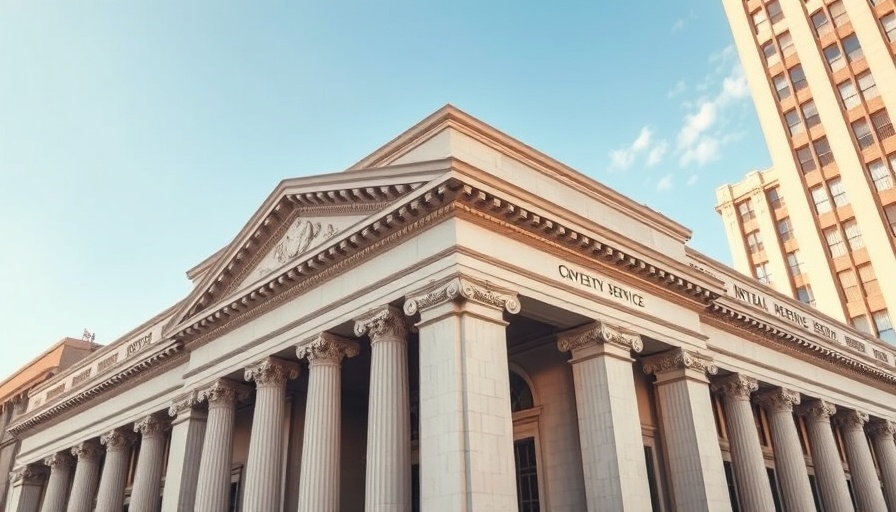 IRS building facade representing easier access to taxpayer data.