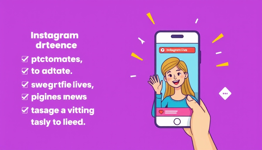 Instagram Live Best Practices guide with cartoon illustration.
