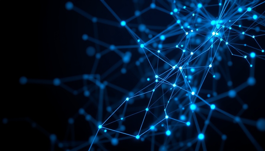 Futuristic network graphic representing hybrid AI reasoning models.