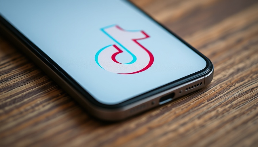 Close-up of smartphone with TikTok logo, symbolizing social media platform.