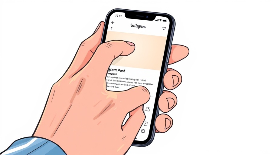 Illustration showing how to view Instagram comments on a smartphone.