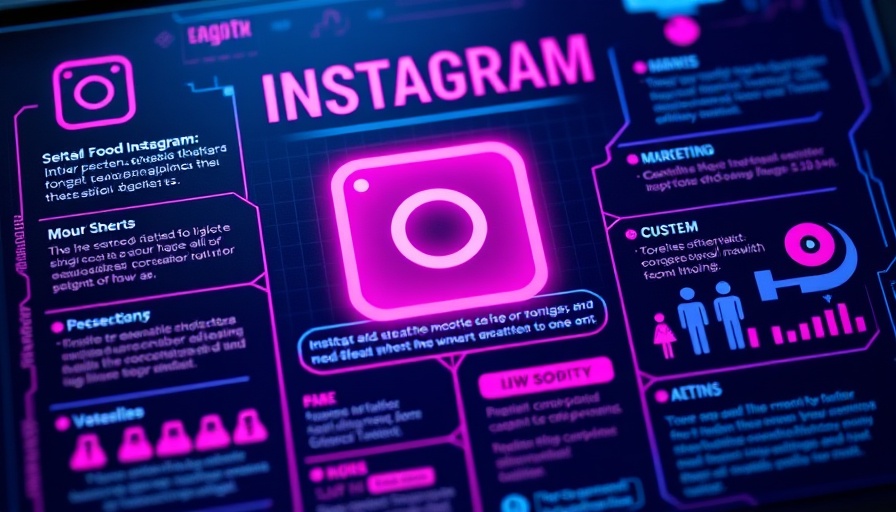 Vibrant Instagram hashtag infographic with marketing tips.