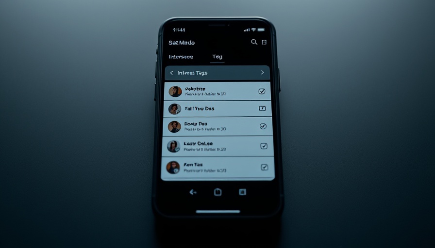 Threads Interest Tags interface on mobile screen showing interest selection