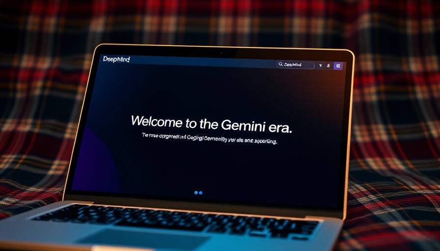 Google DeepMind's Gemini era welcome screen on laptop.