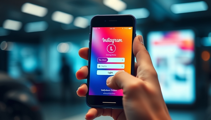 Smartphone showing Instagram login screen with 'Tag Someone on Instagram' text.