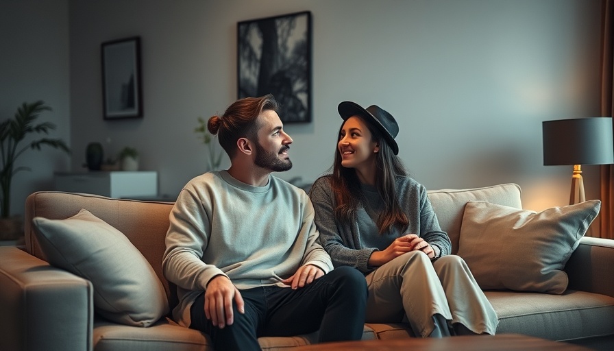 Casual couple on a sofa in a cozy living room, Best Shows on Hulu.