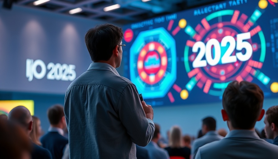 Google I/O 2025 AI innovations presentation with dynamic speaker.