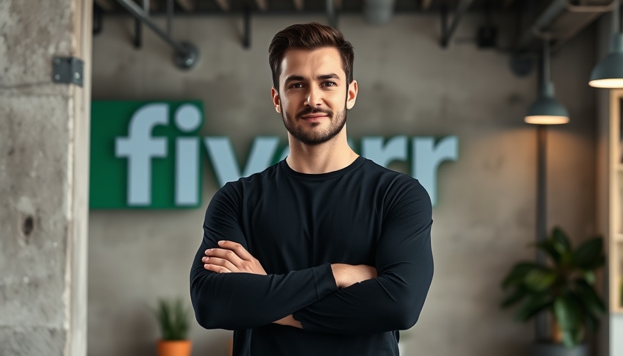 AI reshaping freelance work with professional in modern office setting.