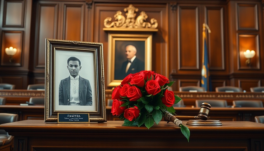 Elegant legislative desk with roses and framed photo, data broker context.