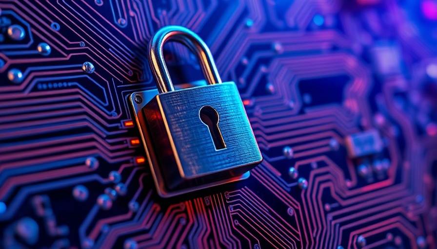 Digital lock on circuit board symbolizing Cytracom Acquisition Tentacle.