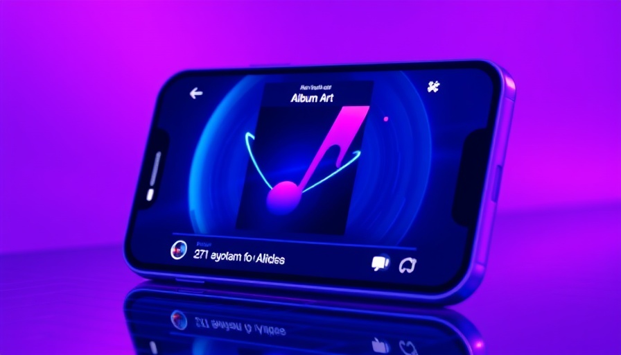 AI-powered music app interface highlighting AI-generated music labeling