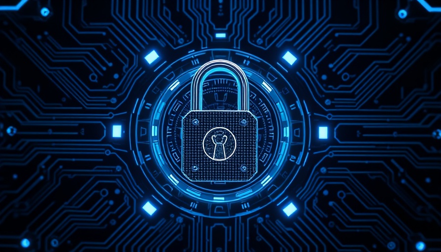 Futuristic digital lock symbolizing cyber risk quantification solutions.