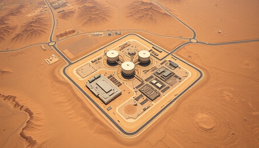 Satellite image of Iran's Fordow nuclear site showing desert and roads.