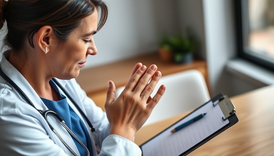 Compassionate healthcare scene advancing medication adherence.