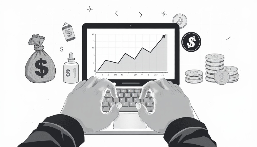 Graph and money bag illustration representing paid media types.