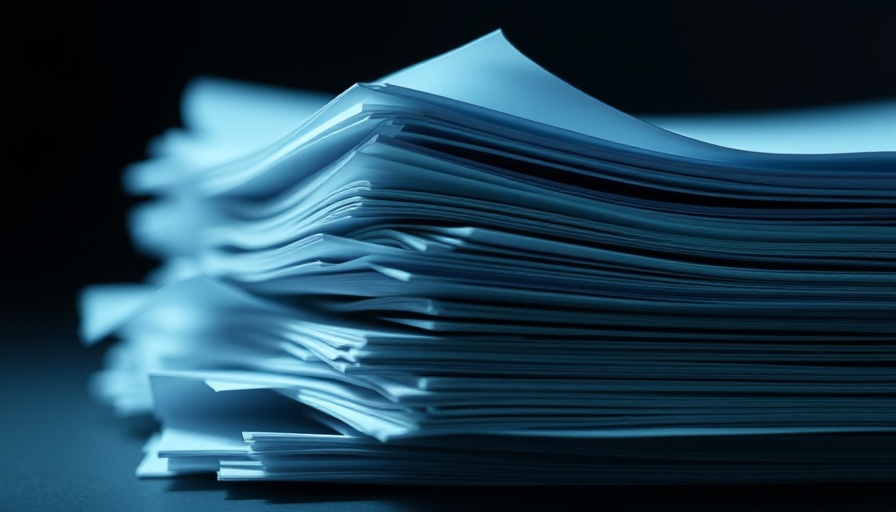 Blurred stack symbolizing AI-Generated Scientific Papers.