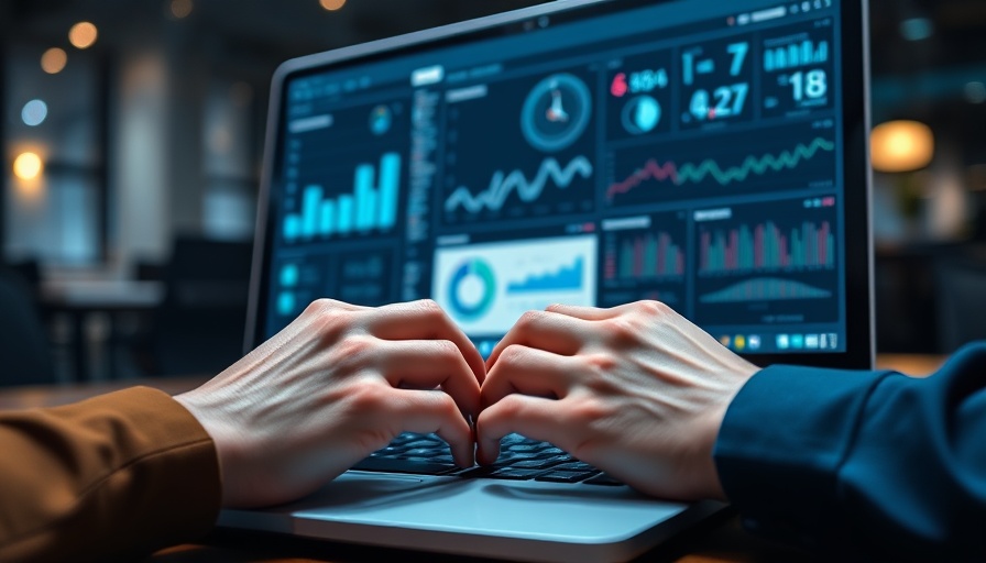 Data Management Standards Authority: hands typing on data interface.