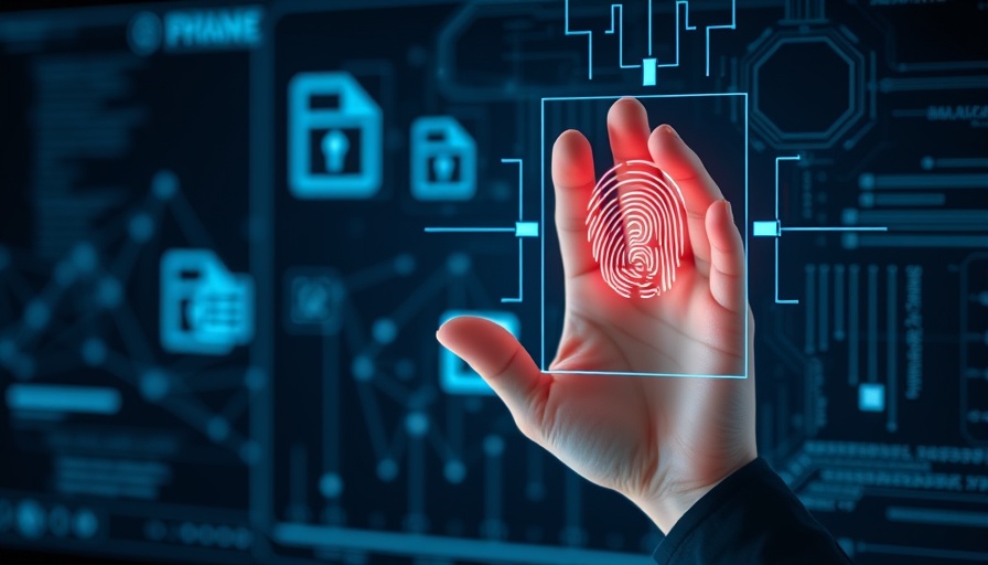 Futuristic fingerprint scanning for digital privacy enhancement.