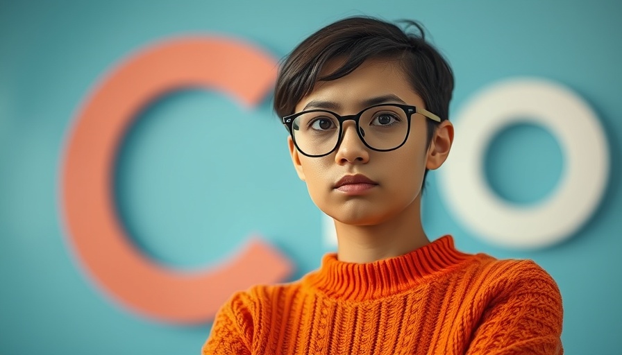 Thoughtful woman with Google logo, related to structured data for logged out users.