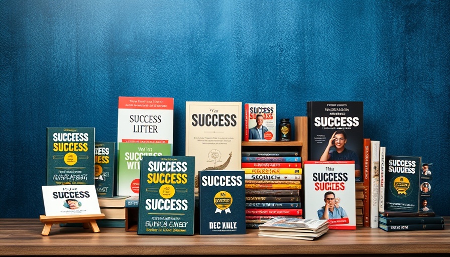 Success kit promotional image with books and merchandise.