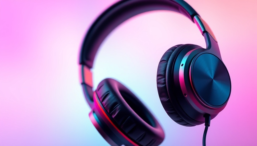 Best noise-canceling headphones on vibrant gradient background.