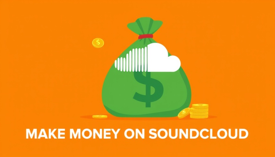 Creative graphic highlighting how to make money on SoundCloud.