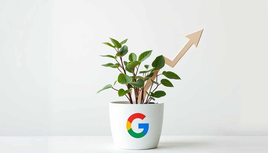 AI-Powered Google Finance Tool concept with growth symbol.