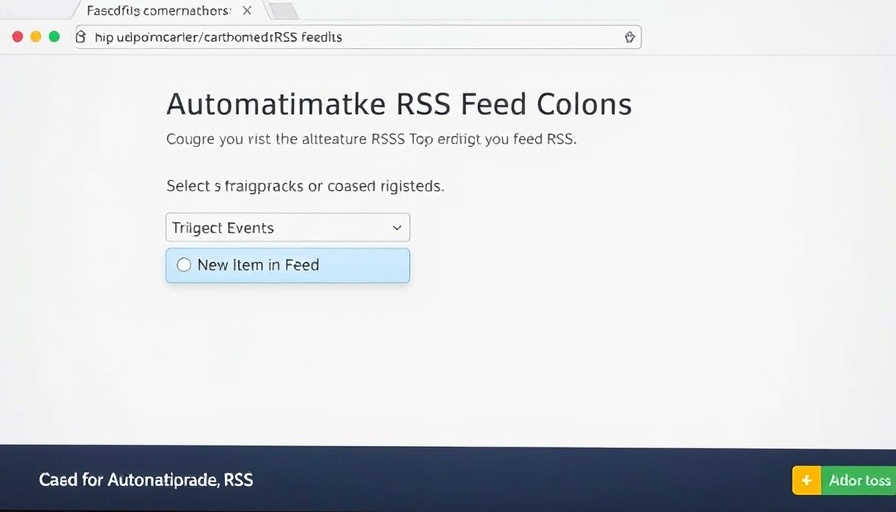 Automate RSS feed items to Discord setup interface.