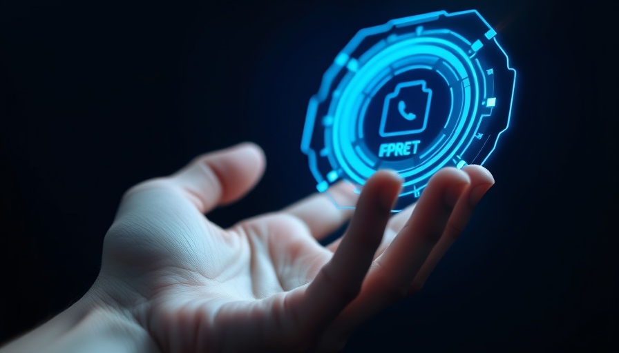 AI-Powered RADV Audit Solution concept with holographic interface.