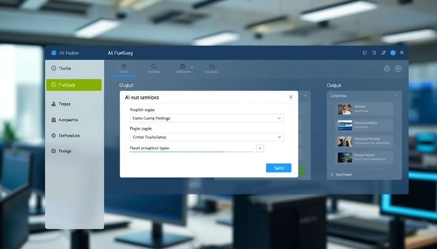 AI workflow features interface with prompt builder and preview output.