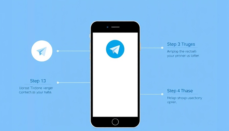 Infographic on how to create a Telegram account with simple steps.