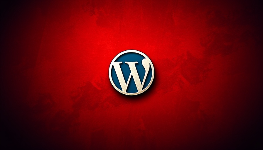 WordPress logo on a red textured background hinting at vulnerability.