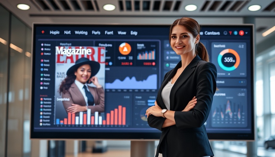 Digital display featuring magazine cover and dashboard, AI NFL reduction concussions context.