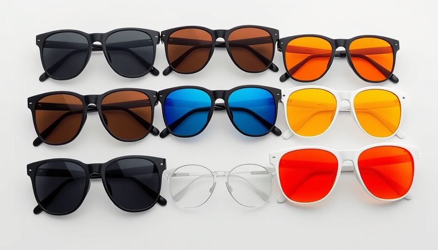 Stylish array of Meta AI smart glasses with diverse designs and colors.