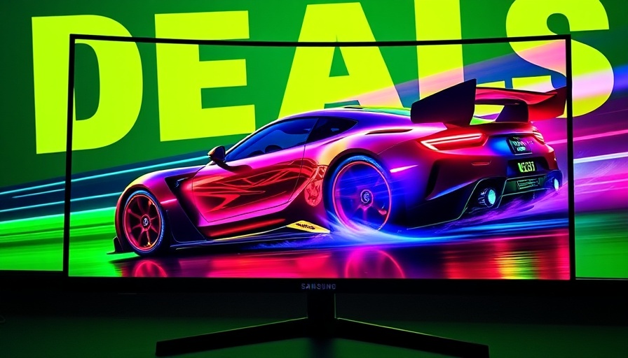 Samsung Odyssey G8 Gaming Monitor Deal with vibrant racing scene.