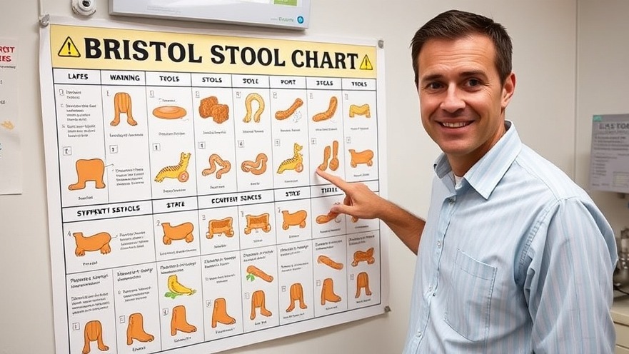 Illustration of the Bristol Stool Chart highlighting digestive health clues.