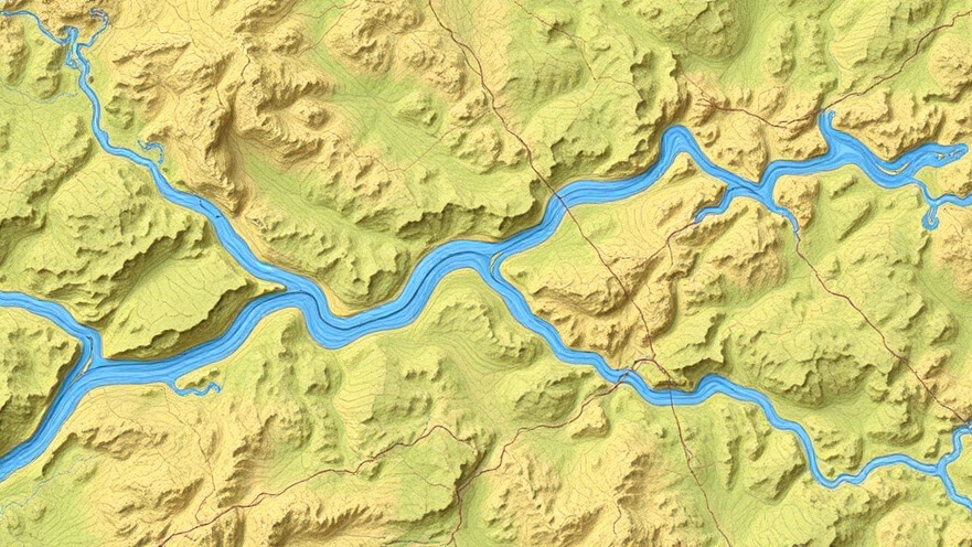 Aerial map highlighting FEMA floodplain updates for Texas flooding risks.