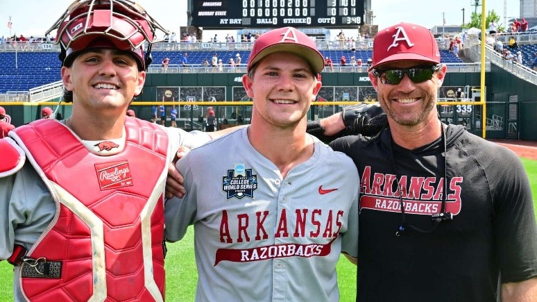 Gage Wood interviewed after historic no-hitter, smiling in stadium.