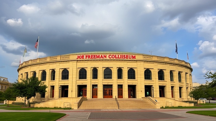 Joe Freeman Coliseum showcasing community impact in San Antonio amidst Spurs relocation discussions.