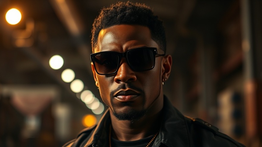 Confident man in sunglasses, embodying celebrity trials and legal accountability.