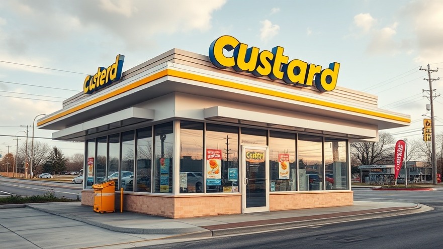 Photorealistic drive-thru custard shop highlighting business growth in San Antonio.