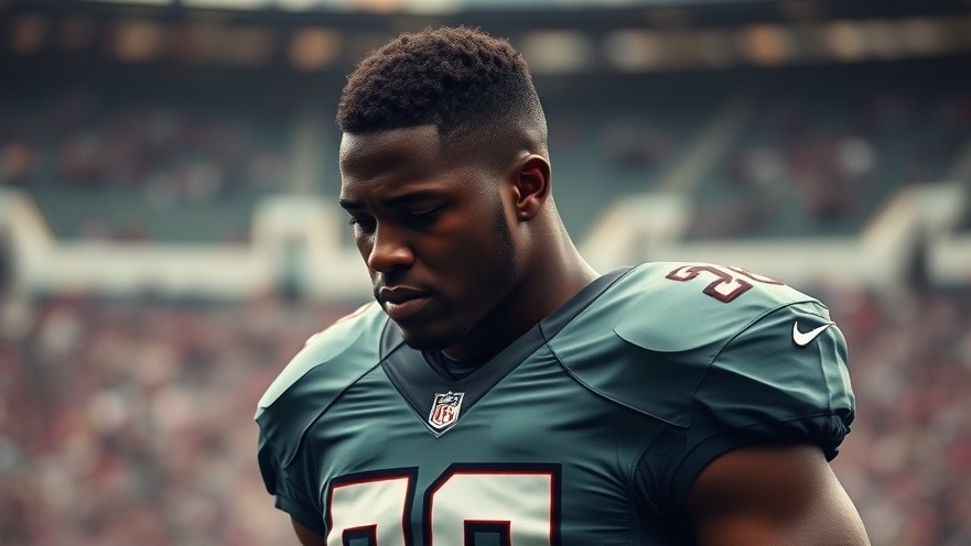 Photorealistic NFL player displaying sportsmanship in football on the field.