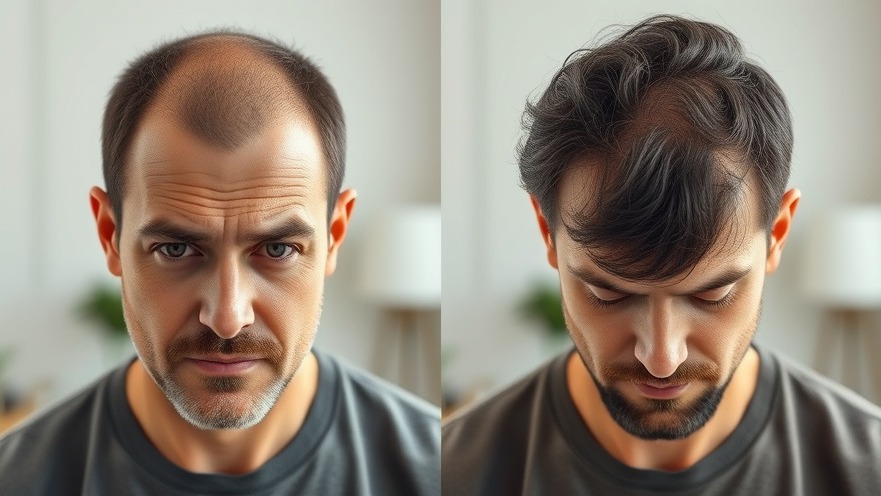 Photorealistic image of a man showcasing hair regrowth, highlighting natural remedies for hair growth.