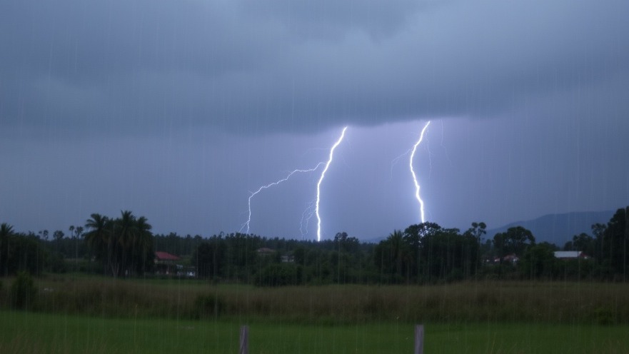 Heavy rain and thunderstorms in San Antonio, impacting the community weather forecast.
