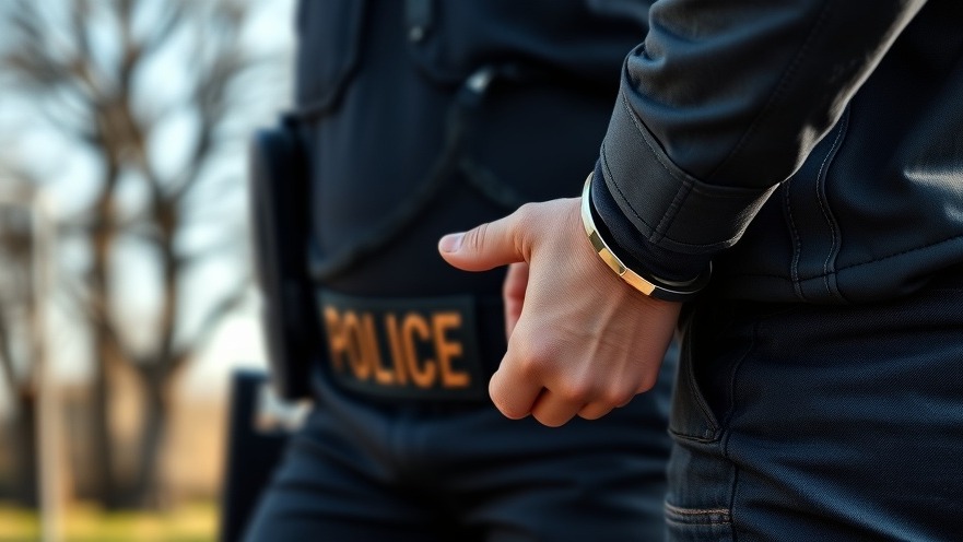 Law enforcement officer arresting an individual outdoors, highlighting immigration news USA.