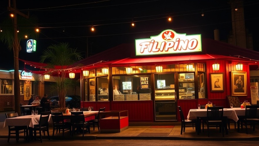 A vibrant Filipino restaurant showcasing Houston entertainment places and nightlife.