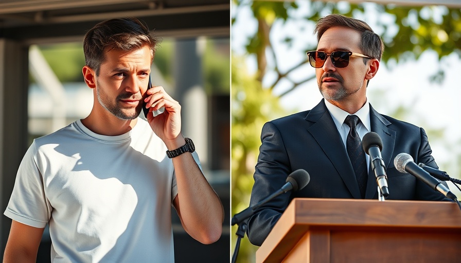 Two men in contrasting settings, linked to political violence rhetoric.
