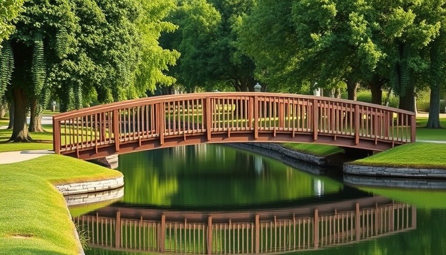 Wooden bridge over creek on Texas Bicentennial Trail timeline.
