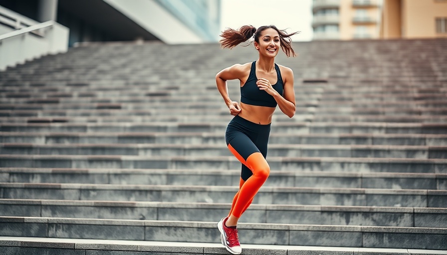 Energetic athletic woman sprinting outdoors in Norwegian 4x4 workout.