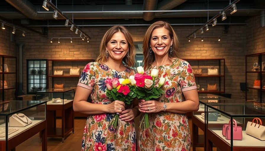 Consuela James Avery collaboration event with smiling women, jewelry, and handbags.